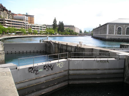 Lock System on the Rhone River, Geneva Switzerland