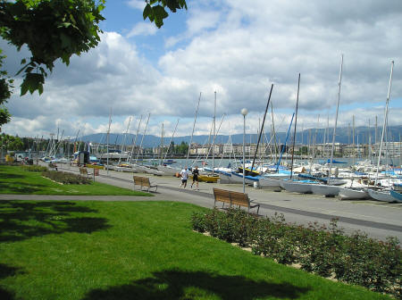 Lakeside Promenade in Geneva Switzerland