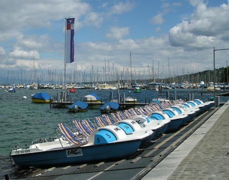 Paddleboats on Lake Geneva
